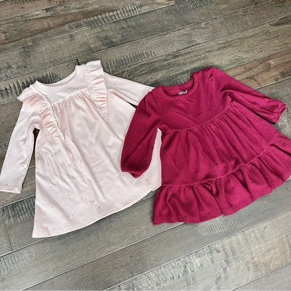Carter’s Garanimals Toddler Girl Bundle Dress Long Sleeved Thermal Onesie 24M